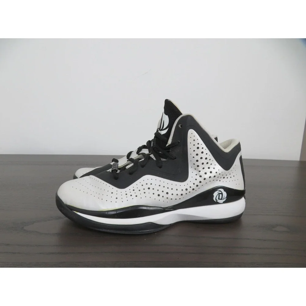 Adidas Derrick Rose 773 III Mens 8.5 Shoe White Black Basketball Sneakers C75720